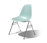 Eames Molded Plastic Stacking Chair by Herman Miller