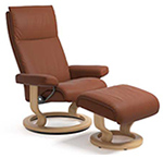 Stressless Aura Recliner Chair and Ottoman