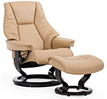 Stressless Live Medium Recliner Chair and Ottoman by Ekornes