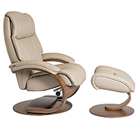 Fjords General C Frame Ergonomic Recliner Chair and Ottoman Scandinavian Lounger