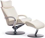 Fjords Ono Ergonomic Recliner Chair and Ottoman by Hjellegjerde. Scandinavian Norwegian 