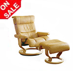 Stressless Savannah Recliner Chairs and Ottoman