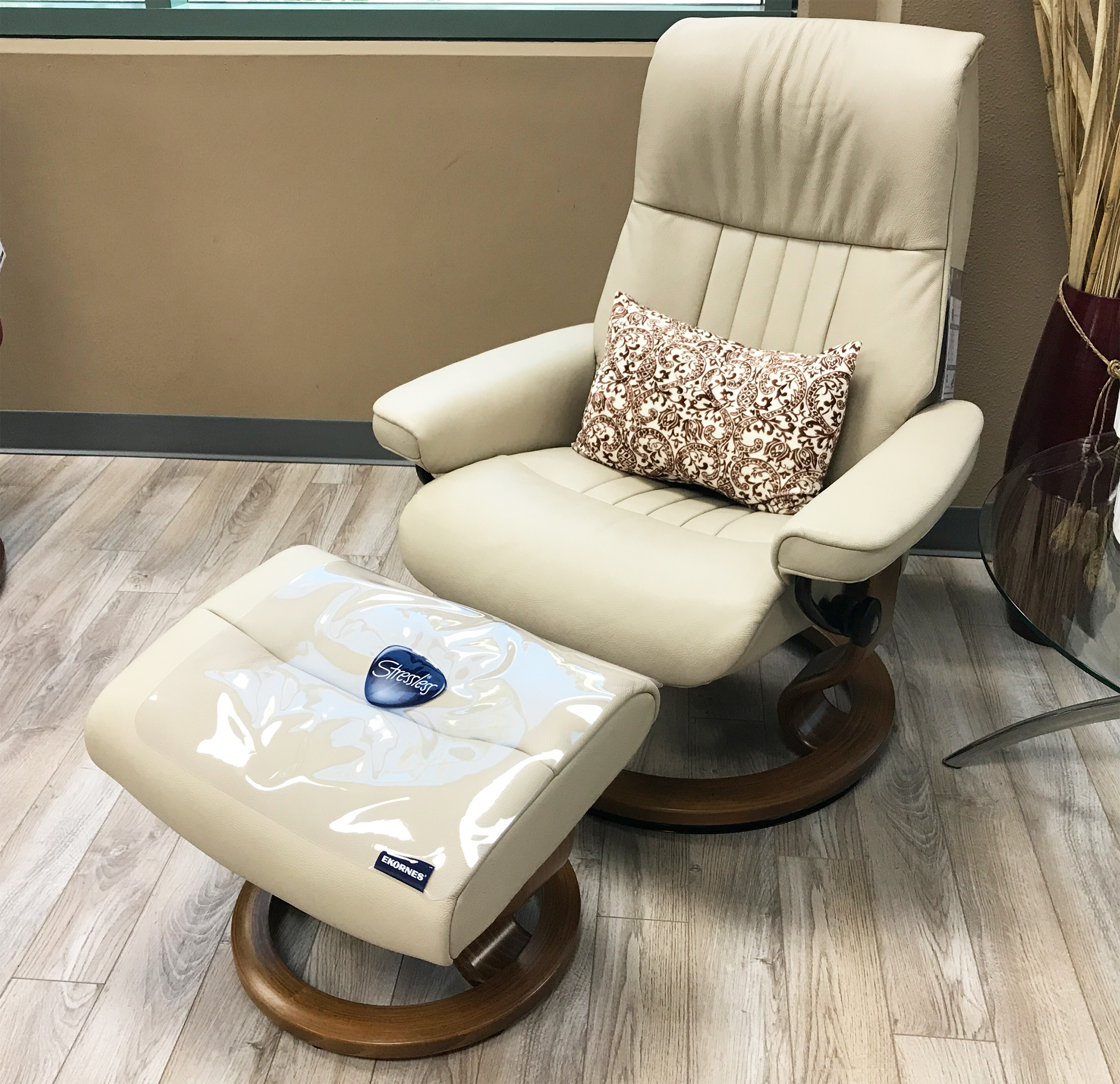 Stressless Crown Cori Fog Leather By Ekornes Stressless Crown Cori Fog Leather Chairs Recliners