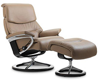 Stressless Signature Steel and Wood Base