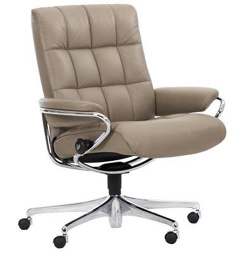 Stressless London Low Back Office Desk Recliner Chair by Ekornes