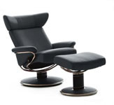 Stressless Jazz Ergonomic Recliner and Ottoman by Ekornes