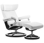 Stressless Viva Recliner Chair and Ottoman