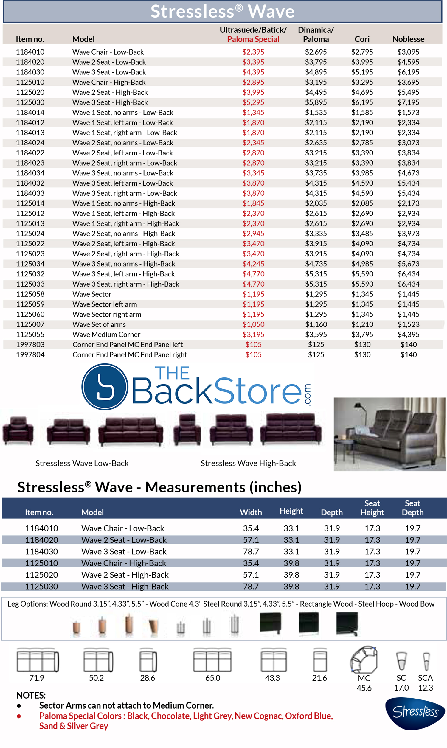 Ekornes Stressless Wave High Back Leather Sofa Ekornes Stressless