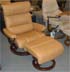 Stressless Savannah Large Recliner and Ottoman - Paloma Tan Leather by Ekornes