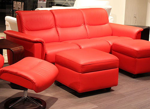 Stressless Panorama Sofa in Paloma Tomato 09461 Leather