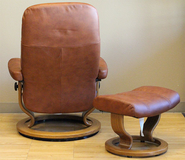 Stressless Batick Caramel Leather Recliner by Ekornes