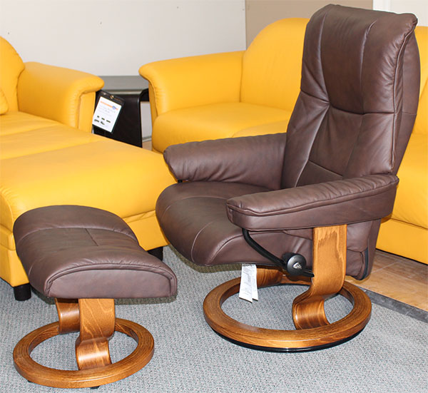 Stressless Kensington Large Mayfair Paloma Chocolate Leather by Ekornes